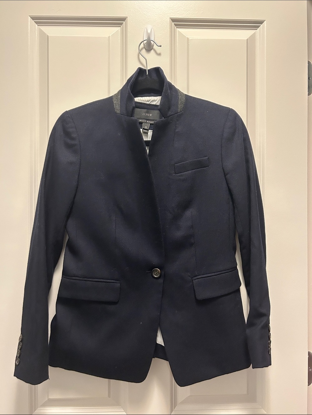 J. Crew Dark Navy Single-Button Women's Blazer